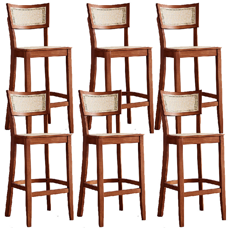 Contemporary Bar Stool Wooden Counter Bar Stool with Wood Legs for Bar
