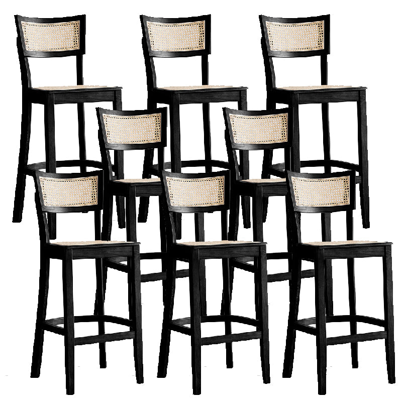 Contemporary Bar Stool Wooden Counter Bar Stool with Wood Legs for Bar