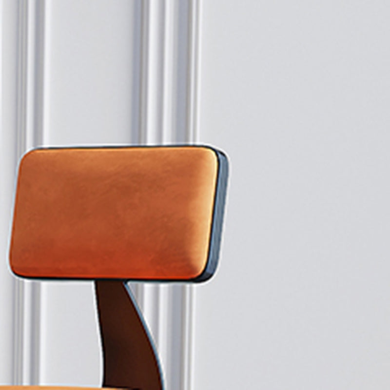 Modern Armless Backrest Counter Stool Steel Kitchen Bar Stool with Cushion and Pedal