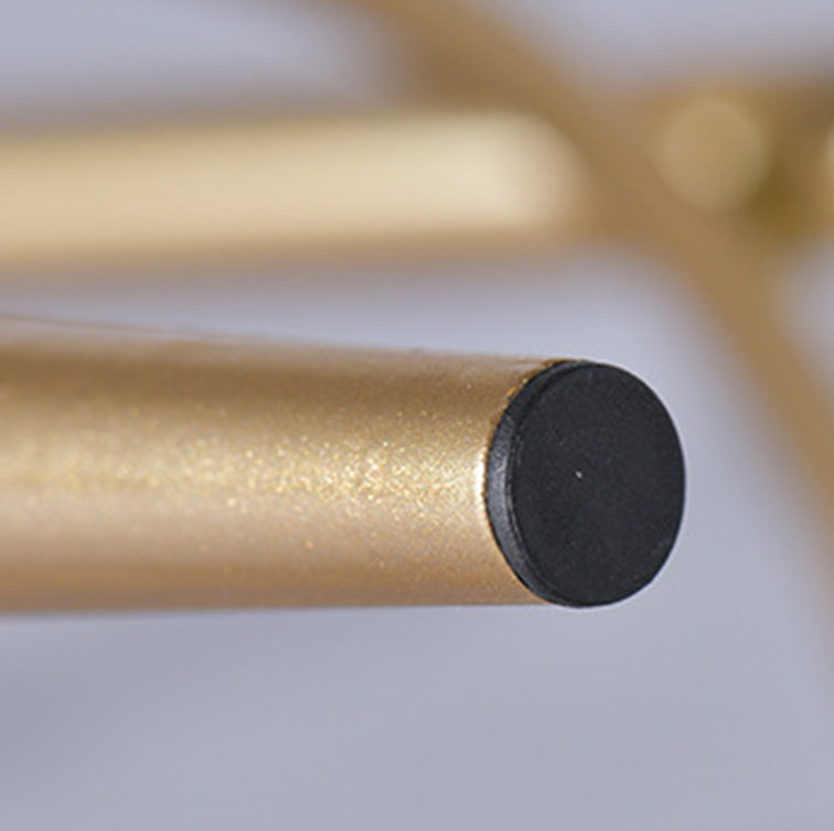 Contemporary Armless Backrest Counter Stool Iron Kitchen Bar Stool for Home