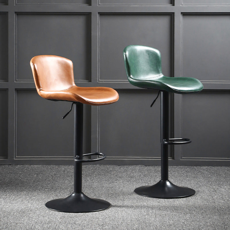 Modern Backrest Rotatable Counter Stool Iron Bar Stool with Cushion and Pedal