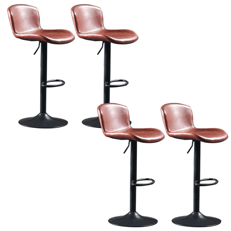 Modern Backrest Rotatable Counter Stool Iron Bar Stool with Cushion and Pedal