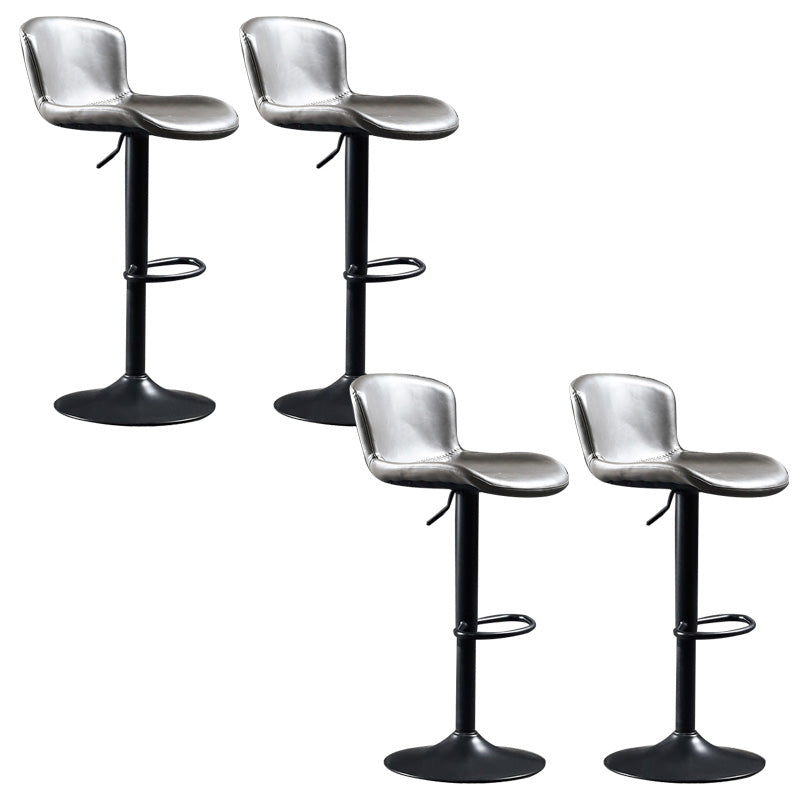 Modern Backrest Rotatable Counter Stool Iron Bar Stool with Cushion and Pedal