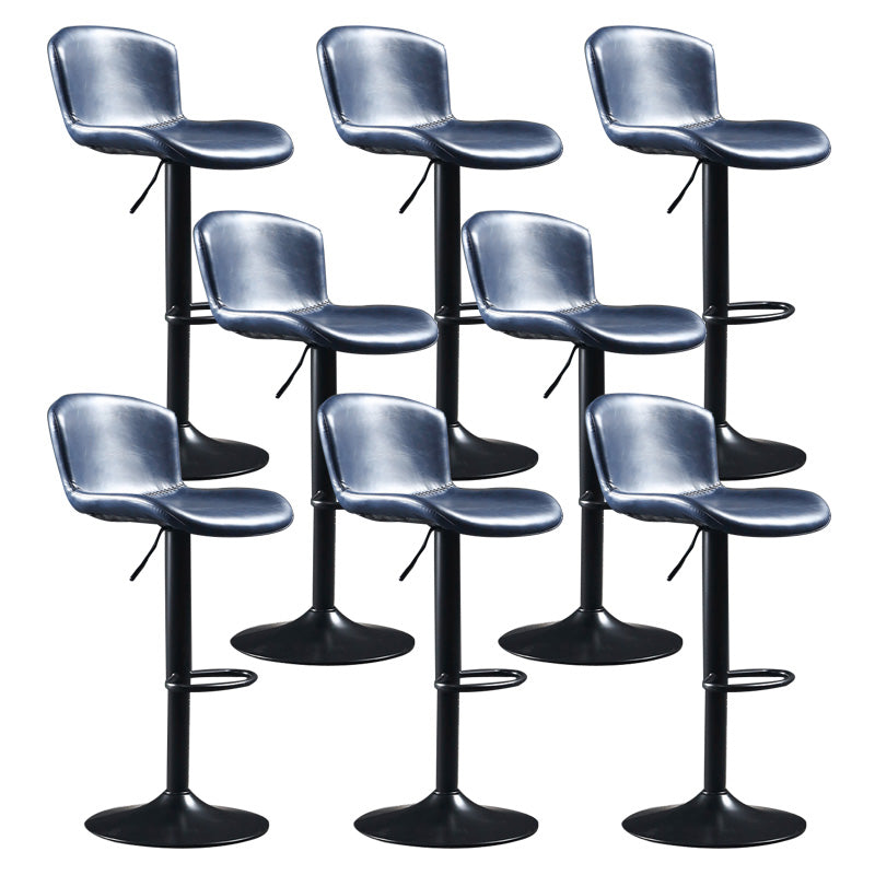 Modern Backrest Rotatable Counter Stool Iron Bar Stool with Cushion and Pedal