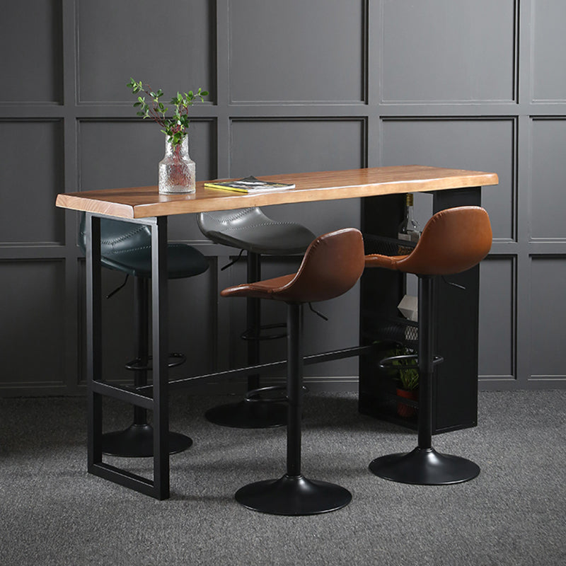 Modern Adjustable Leather Bar Stool Footrest Swivel Dining Stool for Living Room