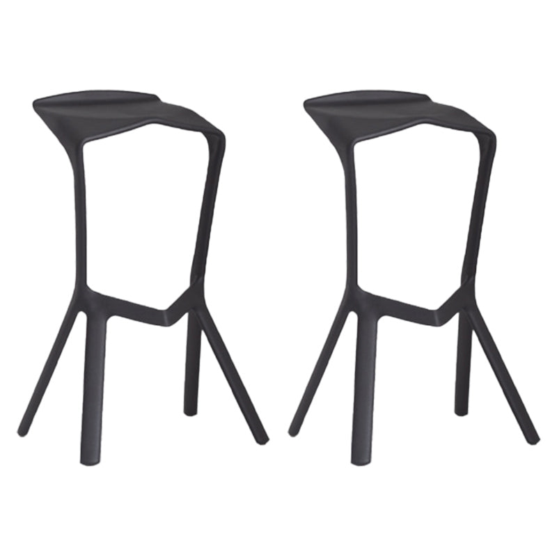 Footrest Indoor Low Back Stool Modern Plastic Stack Bar and Counter Stool