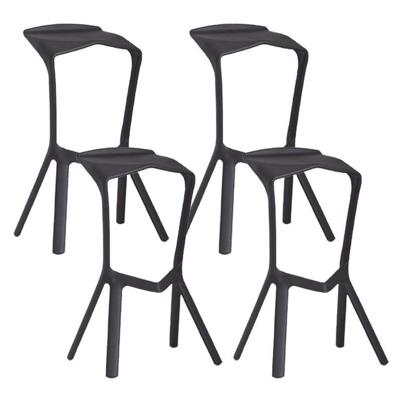 Footrest Indoor Low Back Stool Modern Plastic Stack Bar and Counter Stool