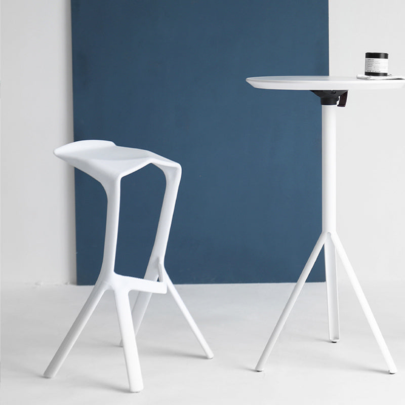 Footrest Indoor Low Back Stool Modern Plastic Stack Bar and Counter Stool