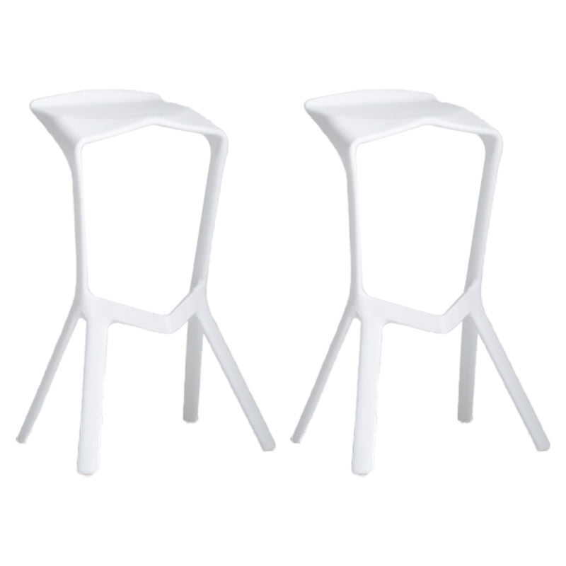 Footrest Indoor Low Back Stool Modern Plastic Stack Bar and Counter Stool