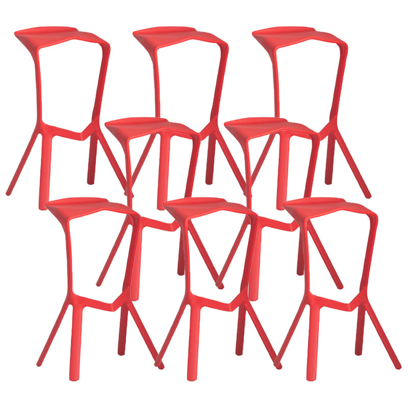 Footrest Indoor Low Back Stool Modern Plastic Stack Bar and Counter Stool