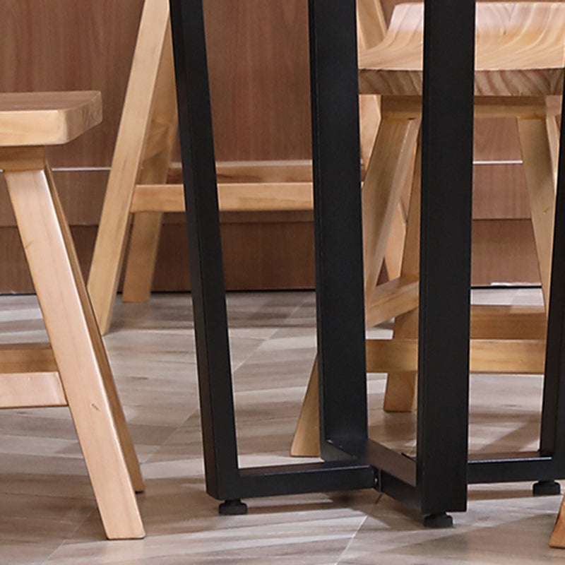 Indoor Modern Footrest Bar Stool Solid Wood Bar & Counter Stool in Natural