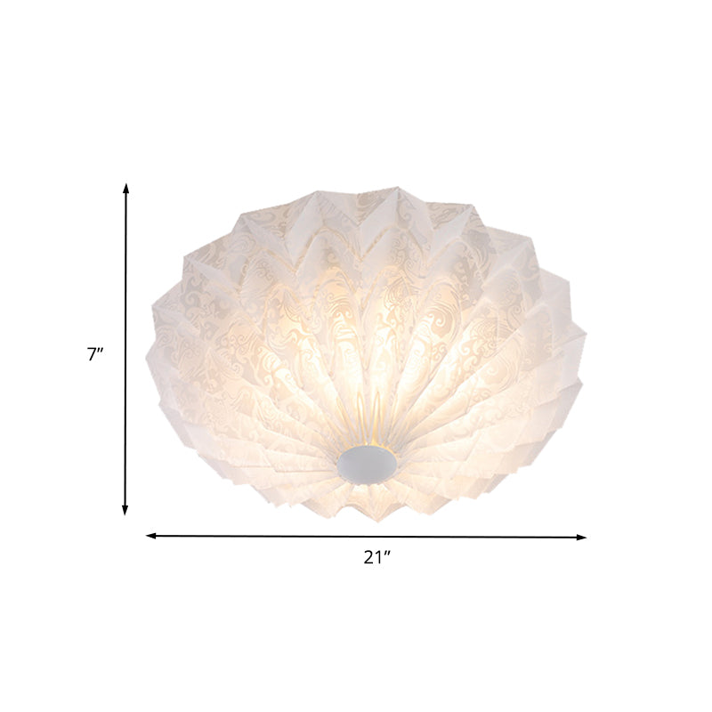 Kuppel-Unterputzleuchte mit weißem Finish, modernistische 1-Licht-Acryl-Unterputzleuchte