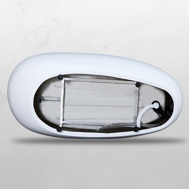Freestanding Oval Bath Tub Modern Acrylic-Fiberglass Soaking Bathtub