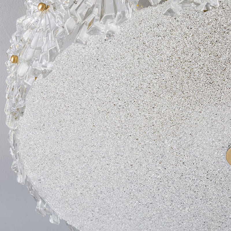 Modern Drum Flush Mount Lighting Crystal Multiple-Light Ceiling Lighting