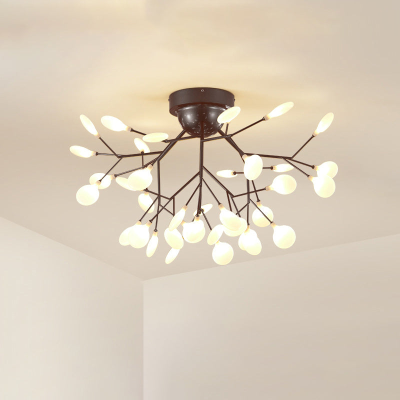 Modern Style Branch Flush Mount Metal Ceiling Light for Bedroom