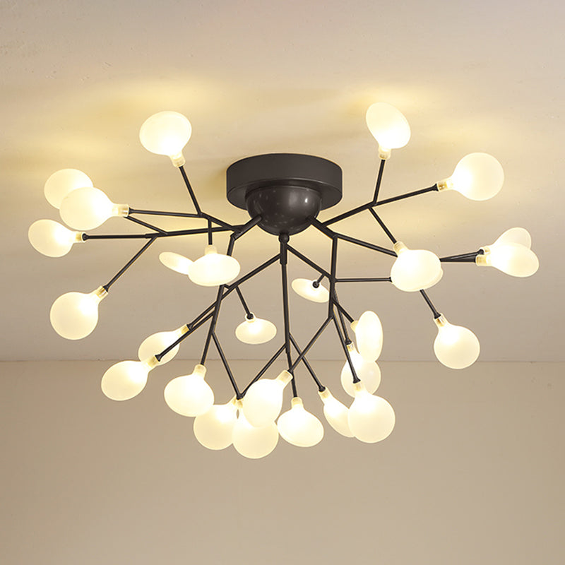 Modern Style Branch Flush Mount Metal Ceiling Light for Bedroom