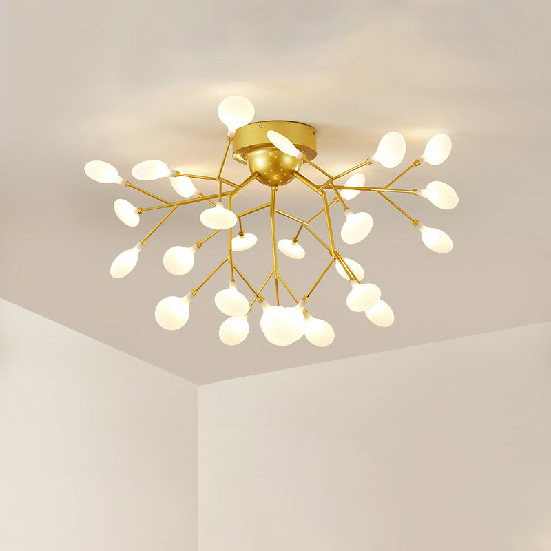 Modern Style Branch Flush Mount Metal Ceiling Light for Bedroom