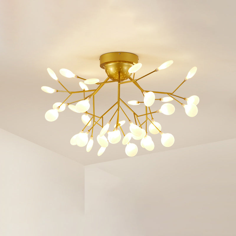 Modern Style Branch Flush Mount Metal Ceiling Light for Bedroom