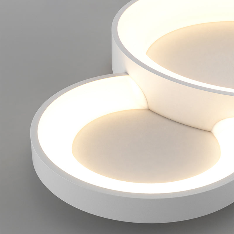 Modern Metal Flush Mount Circle Shape LED Ceiling Light with Acrylic Shade for Living Room