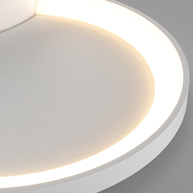 Modern Metal Flush Mount Circle Shape LED Ceiling Light with Acrylic Shade for Living Room