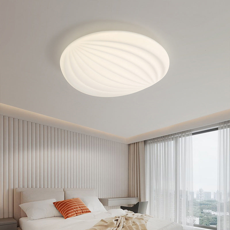2-Light White Finish Flush Mount Lighting Acrylic LED Ceiling Light for Bedroom