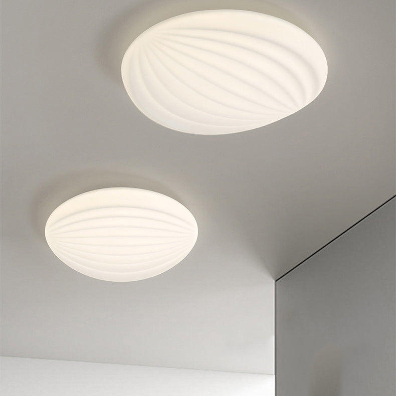 2-Light White Finish Flush Mount Lighting Acrylic LED Ceiling Light for Bedroom