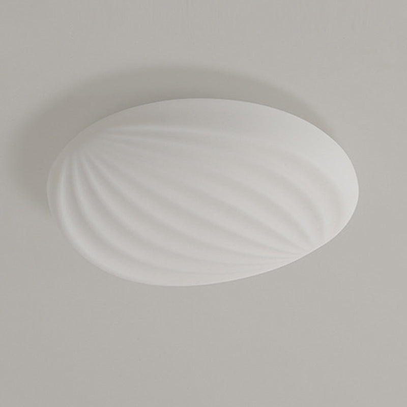 2-Light White Finish Flush Mount Lighting Acrylic LED Ceiling Light for Bedroom