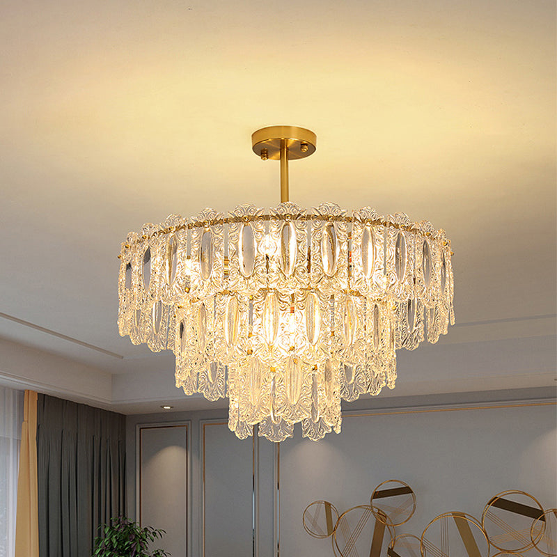 Modern Style Island Pendants Glass Pendant Lights in Gold for Living Room