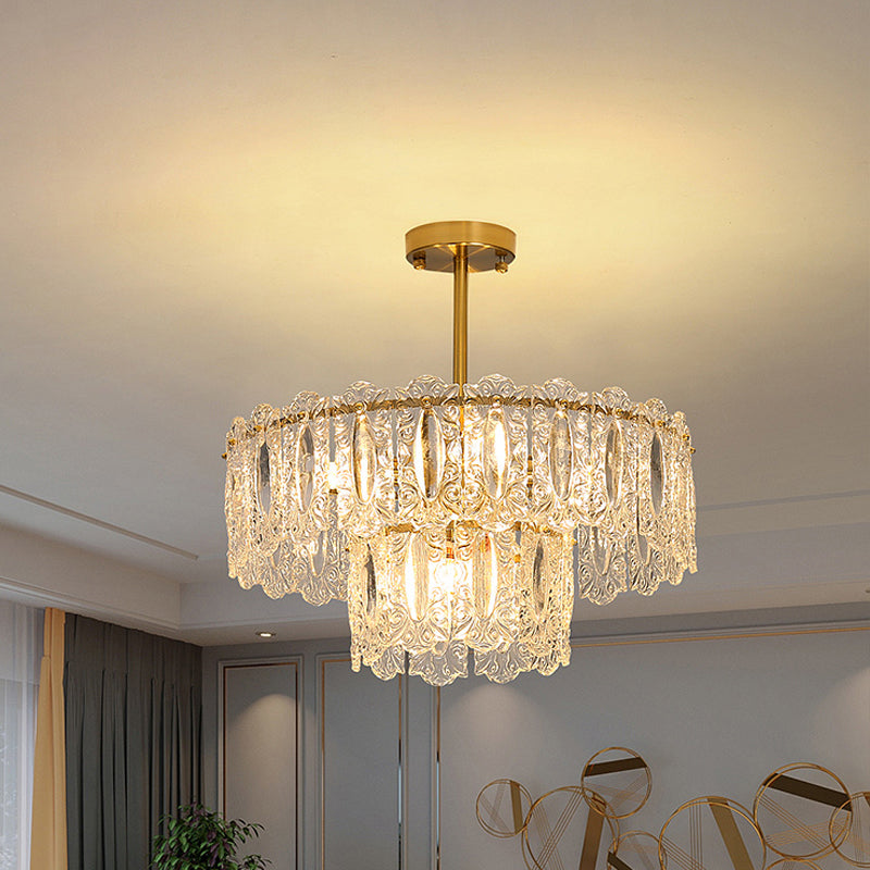 Modern Style Island Pendants Glass Pendant Lights in Gold for Living Room