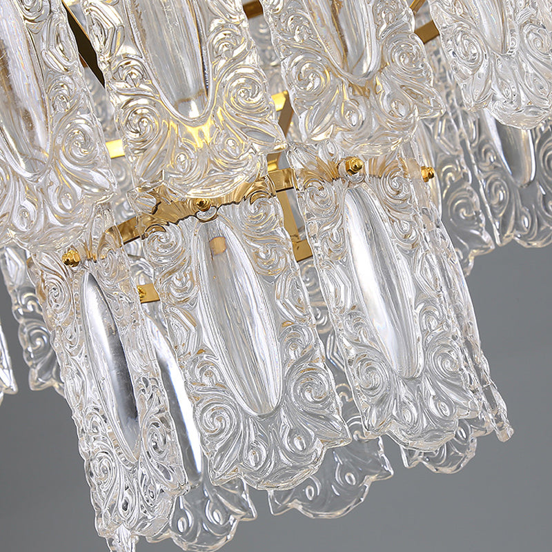 Modern Style Island Pendants Glass Pendant Lights in Gold for Living Room