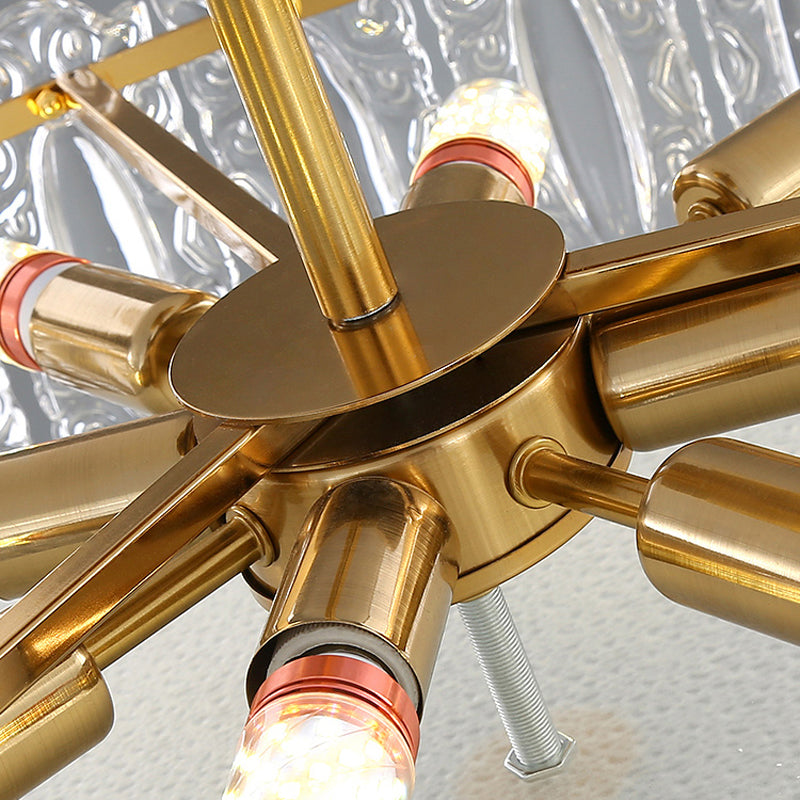Modern Style Island Pendants Glass Pendant Lights in Gold for Living Room