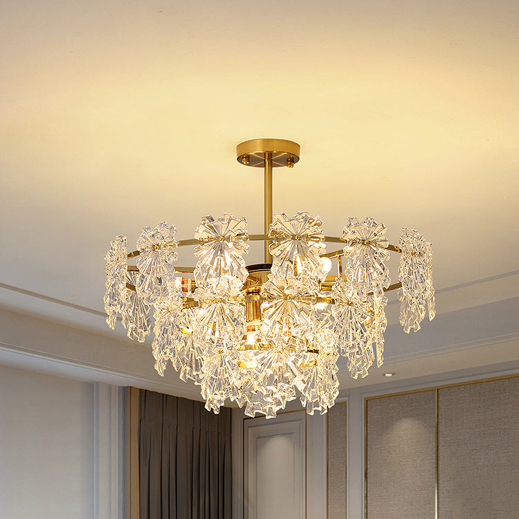 Glass Island Pendants Modern Style Pendant Lights in Gold for Living Room