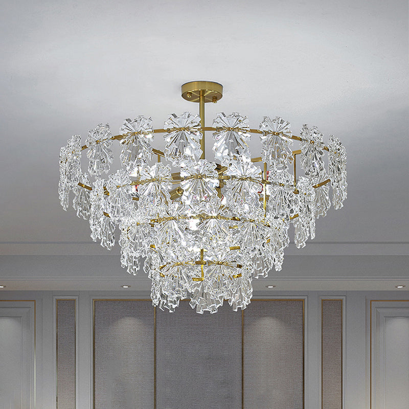 Glass Island Pendants Modern Style Pendant Lights in Gold for Living Room