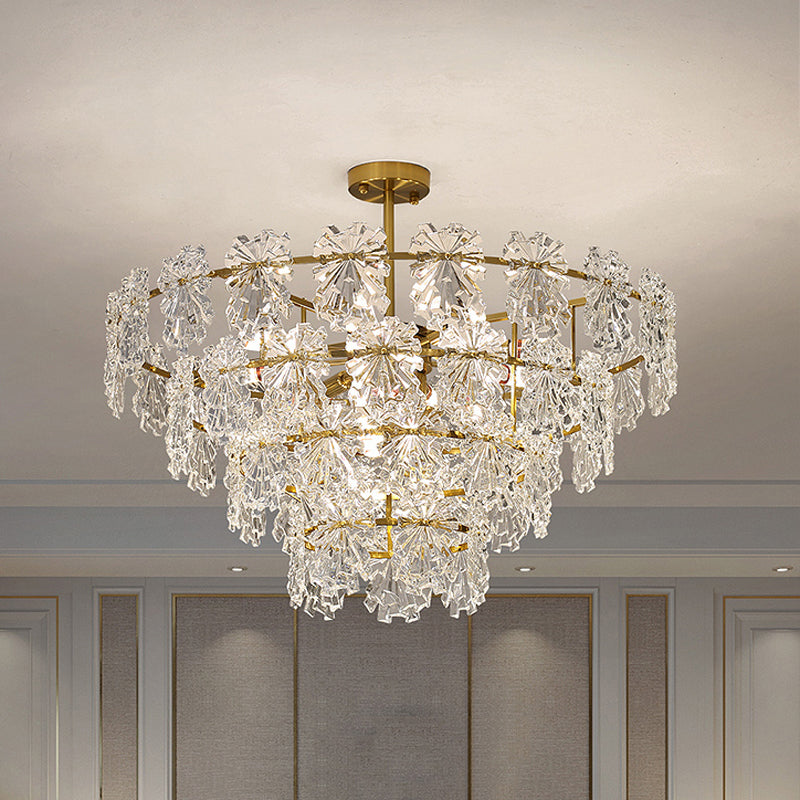 Glass Island Pendants Modern Style Pendant Lights in Gold for Living Room