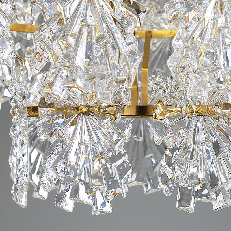 Glass Island Pendants Modern Style Pendant Lights in Gold for Living Room