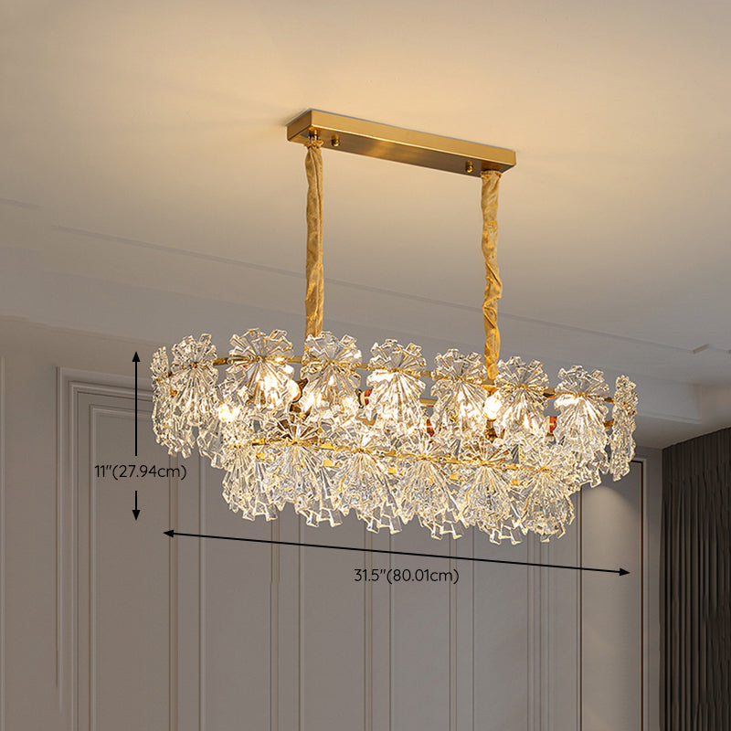 Glass Island Pendants Modern Style Pendant Lights in Gold for Living Room