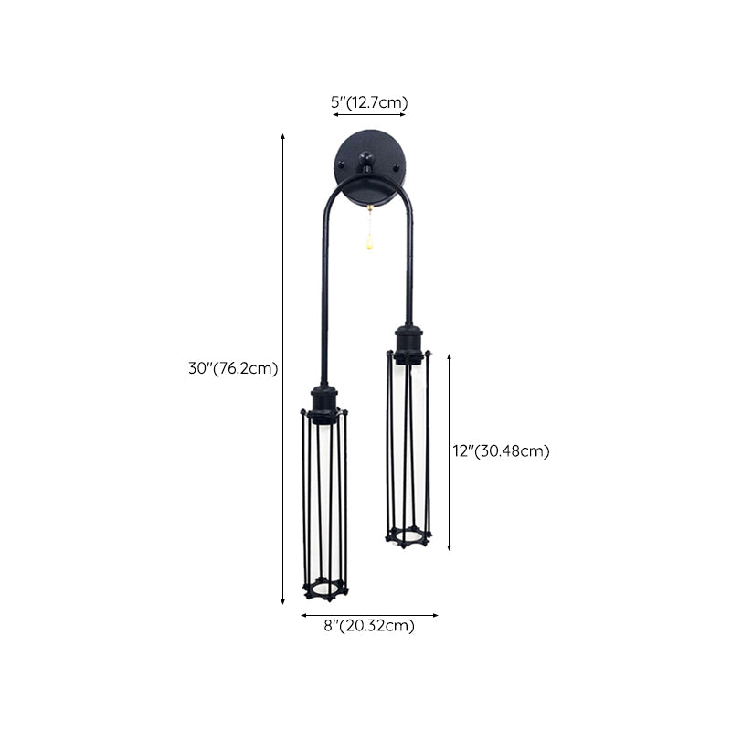 2 Light Wall Mount Light Fixture Industrial Wall Mounted Lighting for Living Room