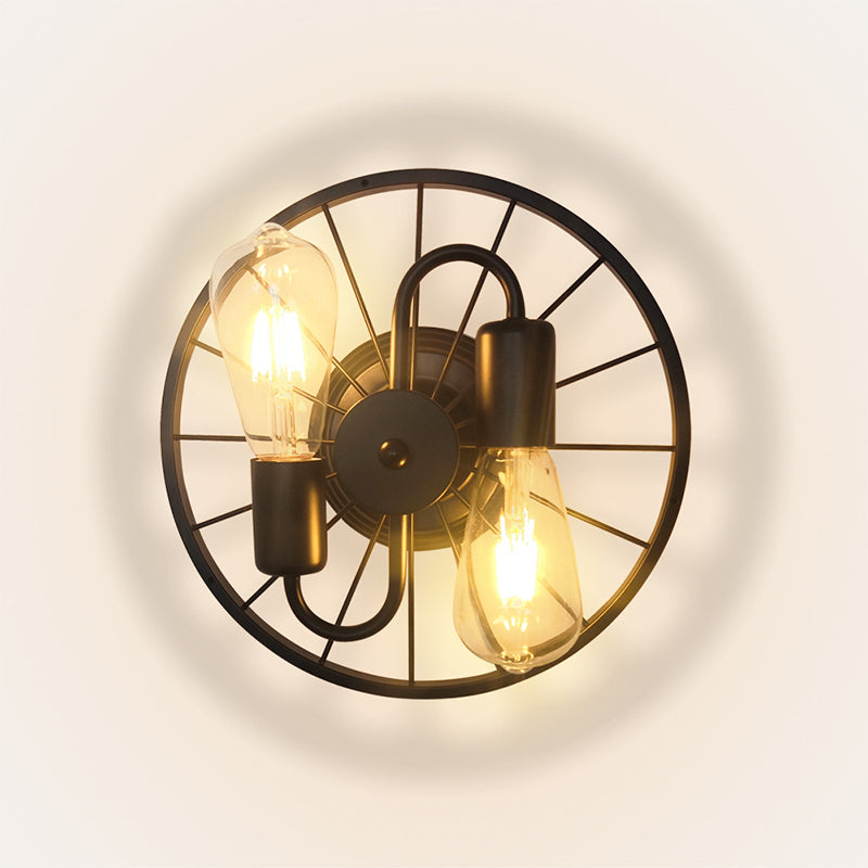 2 Light Unique Shape Wall Mount Light Fixture Industrial Wall Mounted Lighting