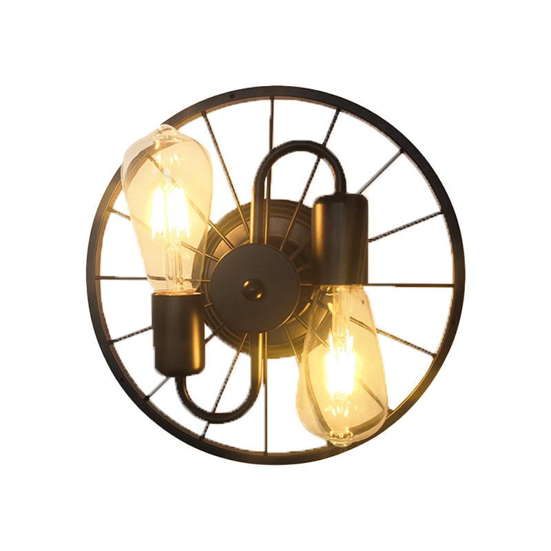 2 Light Unique Shape Wall Mount Light Fixture Industrial Wall Mounted Lighting