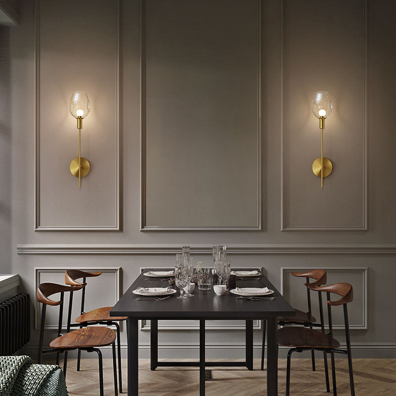 1 Light Unique Shape Wall Mount Light Fixture Modern Wall Mounted Lighting in Gold Fixture
