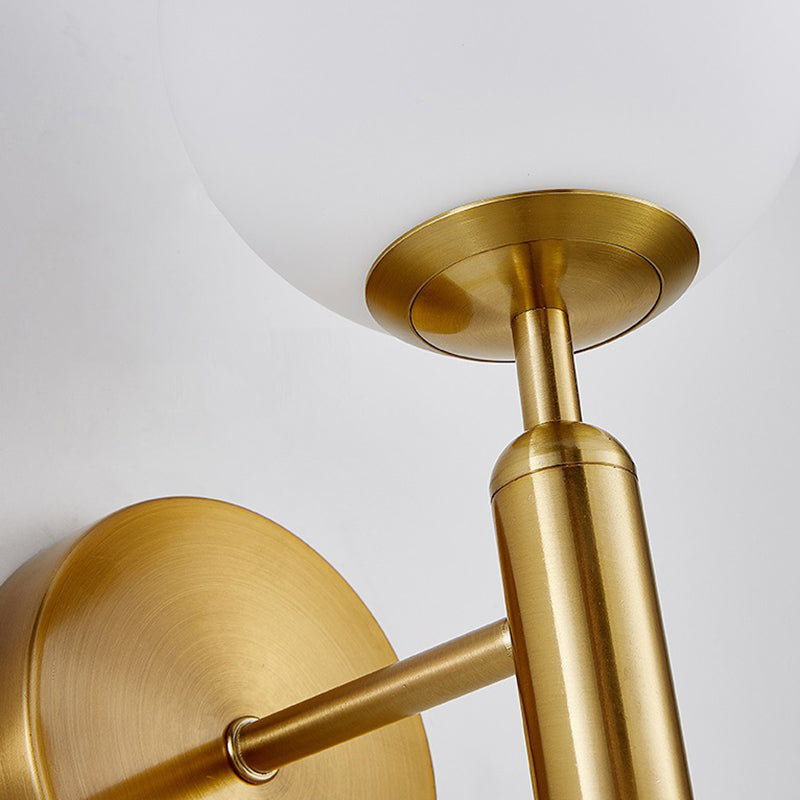 Sphere Shape Glass Sconce Light Modern Style Wall Lamp for Dining Room