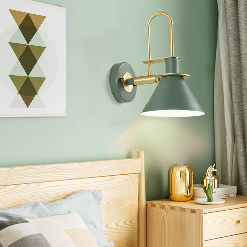 Cone Shape Metal Sconce Light Modern Style Wall Lamp for Dining Room