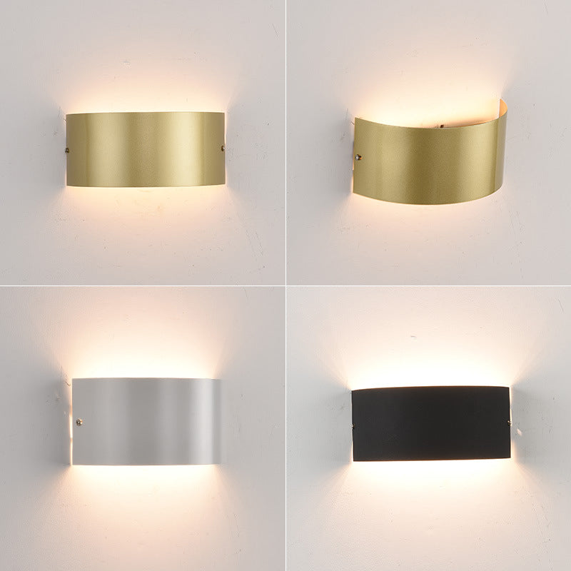 1-Light Geometric Sconce Modern Metal Sconce Light for Living Room
