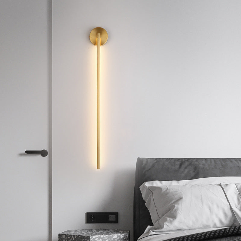 Modern Linear Wall Lighting Fixtures Metal 1-Light Wall Sconce Lighting for Living Room