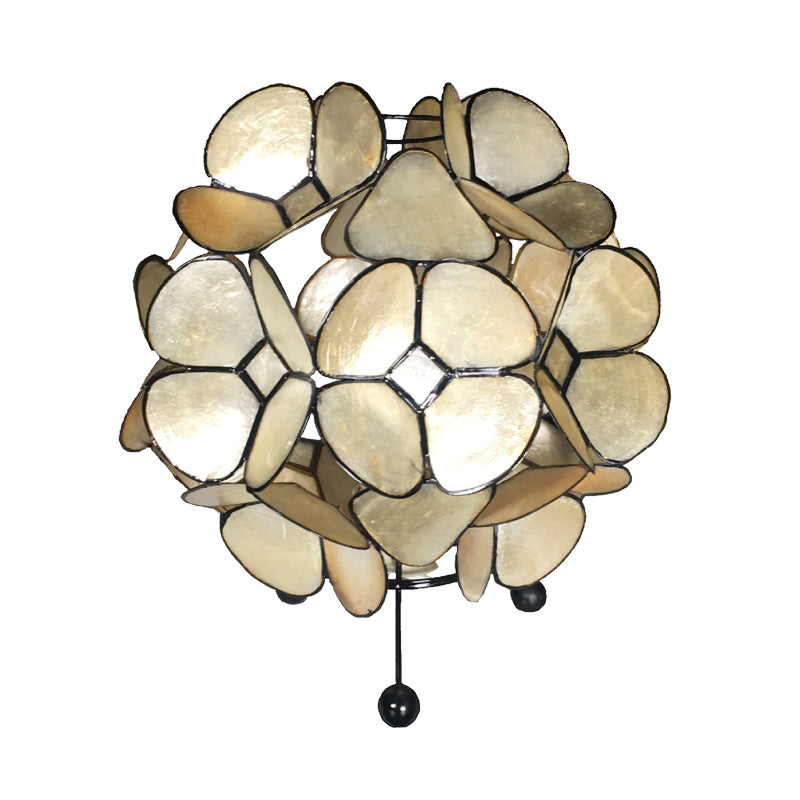 Lampe de nuit en acrylique LED moderniste en fleur en or avec trépied en fer noir