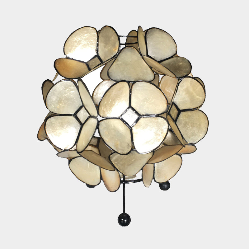 Lampe de nuit en acrylique LED moderniste en fleur en or avec trépied en fer noir