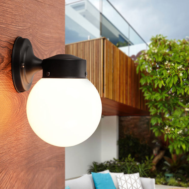 Globe Wandleuchte Vintage 1 Light Mini Wandleuchten mit weißem/klarem Glasschatten für Badezimmer
