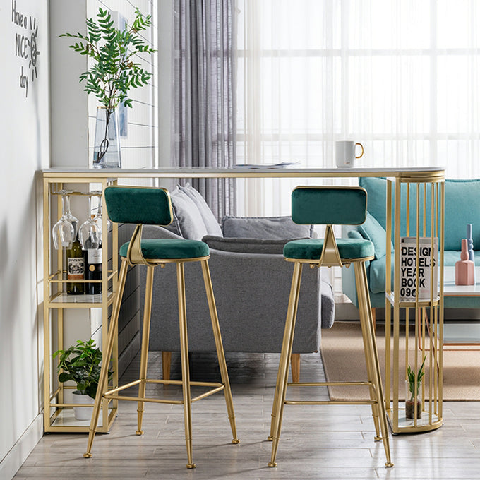 Glam Pub Table Specialty Bar Height Bar Table with Double Pedestal for Indoor