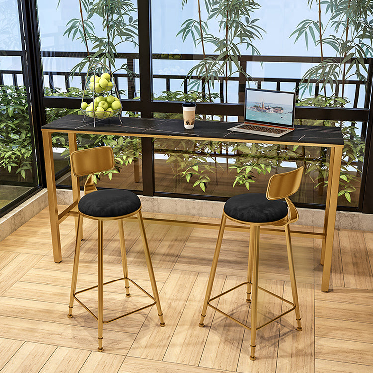 Modern Sintered Stone Bar Table Rectangle Dining Table for Kitchen Living Room