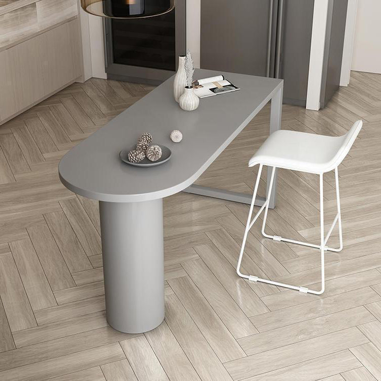 Industrial Double Pedestal Bar Table Free From Wood Bar Table for Living Room